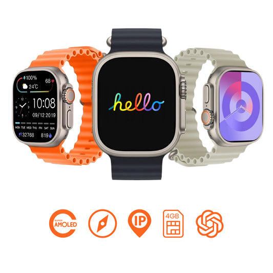 Smartwatch Hello Watch 3 Ultra+ - Ultra Amoled - 4GB de memoria